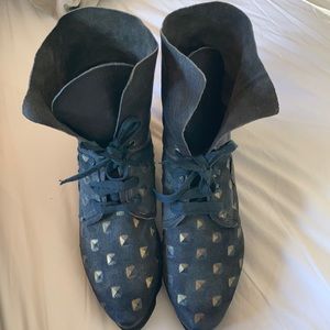 Papucei leather and suede boot